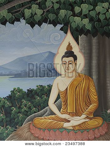 Vernice di meditazione del Buddha
