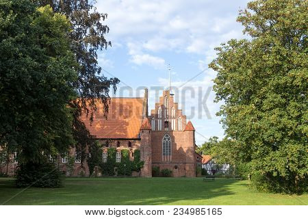 Wienhausen, Germany - August 06, 2016: Exterior View Of Wienhausen Abbey Close To Celle As Seen From