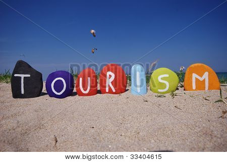 Tourism, travel for leisure of business on stones