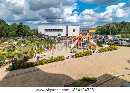 Kaliningrad, Russia - August 5, 2019: Playground In Kaliningrad.