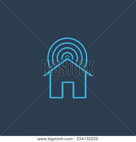 Smart Home Internet. House With Wifi. Stock Vector Illustration Isolated On White Background.