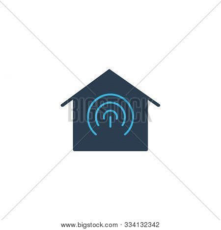 Smart Home Internet. House With Wifi. Stock Vector Illustration Isolated On White Background.