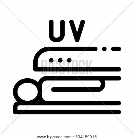 Tanning In Solarium Icon Vector. Outline Tanning In Solarium Sign. Isolated Contour Symbol Illustrat