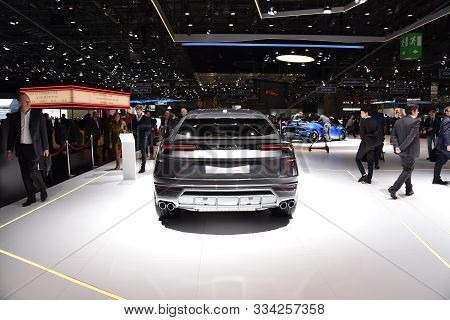 Geneva, Switzerland, March 06-2018: Lamborghini Urus At Gims