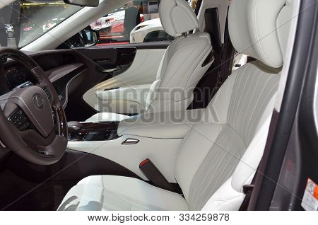 Geneva, Switzerland, March 06-2018: Lexus Ls 500 H At Gims