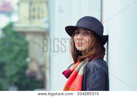 Woman Portrait In City Street. Woman City Life Lifestyle. City People. Beautiful People. Woman Portr