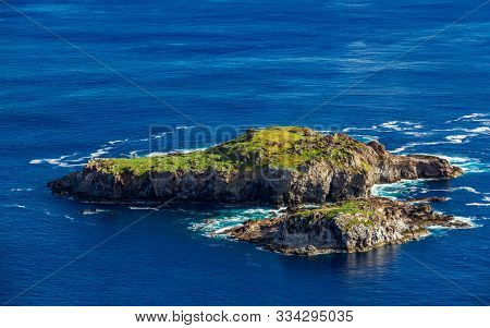 Tangata Matu Islets Closeup View In Rapa Nui