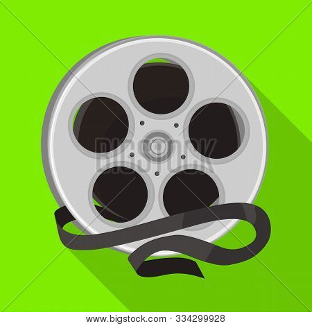 Vector Design Of Reel And Roll Icon. Graphic Of Reel And Tape Vector Icon For Stock.
