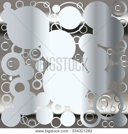 A Background Of Retrograde Circlesover A Silver Background.