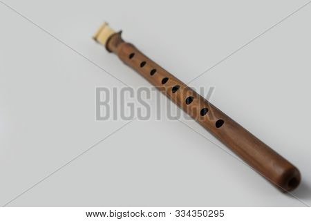 Duduk Musical Instrument On A White Background.duduk Musical Instrument On A White Background