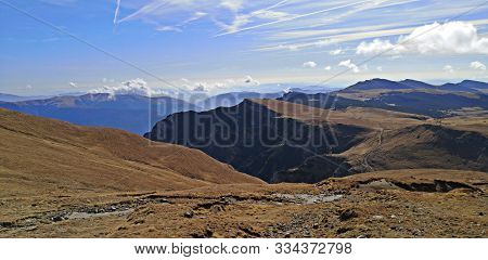 Autumn In The Mountains. Amazing Mountains Landscape During Fall Season.