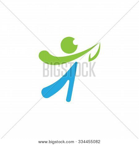 Human Character Logo Sign Illustration Vector Design