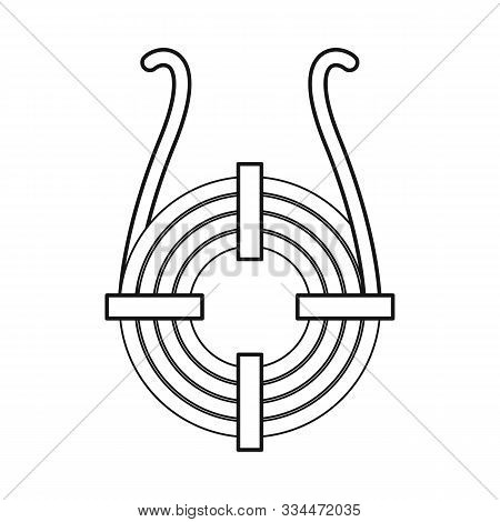 Vector Illustration Of Coil And Metal Logo. Web Element Of Coil And Spiral Vector Icon For Stock.