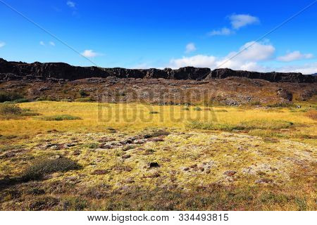 Landscape of Pingvellir National Park, Iceland, Europe