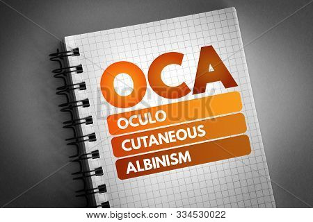 Oca - Oculo Cutaneous Albinism Acronym, Concept Background