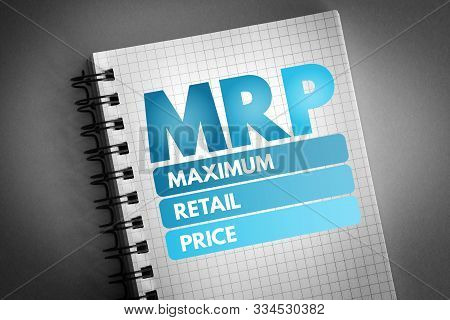 Mrp - Maximum Retail Price Acronym, Business Concept Background