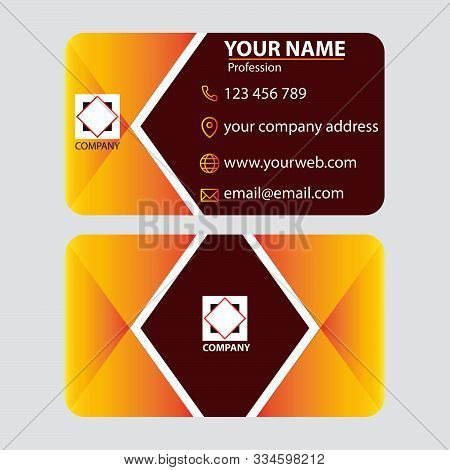 Maroon Geometric Abstrack Business Card For Person Or Company