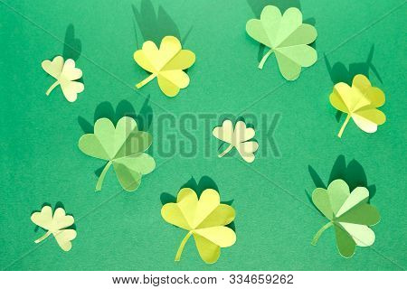 St.patricks Day Shamrock Text Greeting Card Raster