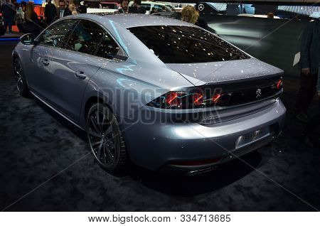 Geneva, Switzerland, March 06-2018: Peugeot 508 Allure At Gims