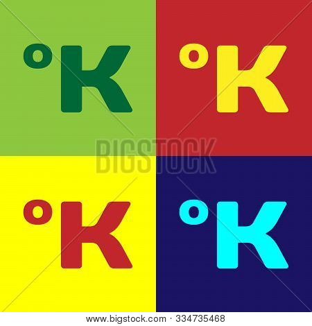 Color Kelvin Icon Isolated On Color Background. Vector Illustration