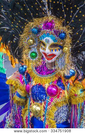 Bacolod , Philippines - Oct 28 : Participant In The Masskara Festival In Bacolod Philippines On Octo