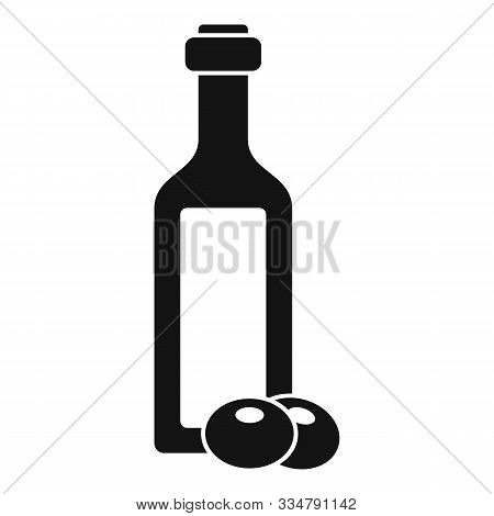 Olive Oil Bottle Icon. Simple Illustration Of Olive Oil Bottle Vector Icon For Web Design Isolated O