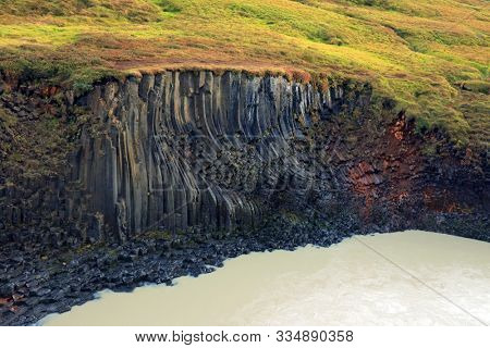 Studlagil basalt canyon, Iceland. One of the most wonderfull nature sightseeing in Iceland