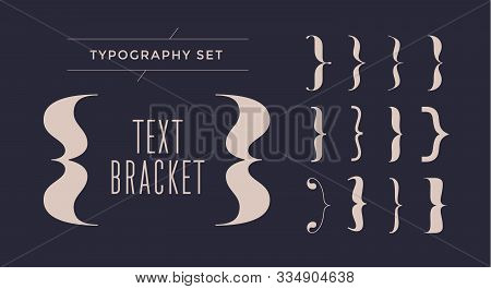 Bracket, Braces, Parentheses. Typography Set Of Curly Brackets