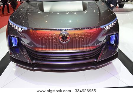 Geneva, Switzerland, March 06-2018: Ssangyong E-siv Concept 2018 At Gims Swiss