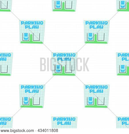 Parking Plan Pattern Seamless Background Texture Repeat Wallpaper Geometric Vector