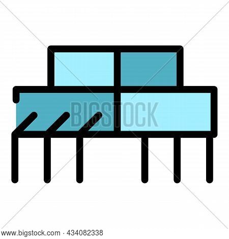 Electronic Resistor Icon. Outline Electronic Resistor Vector Icon Color Flat Isolated