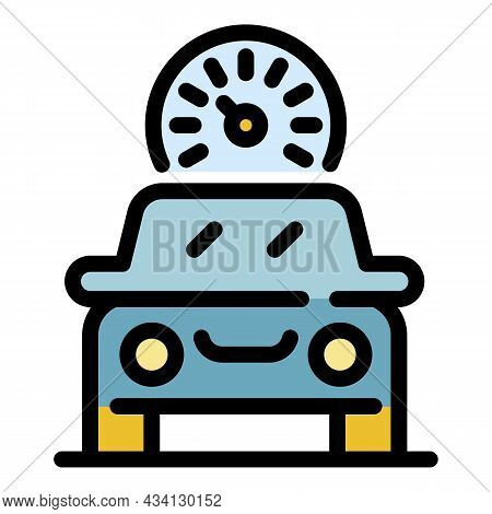 Modern Carsharing Icon. Outline Modern Carsharing Vector Icon Color Flat Isolated