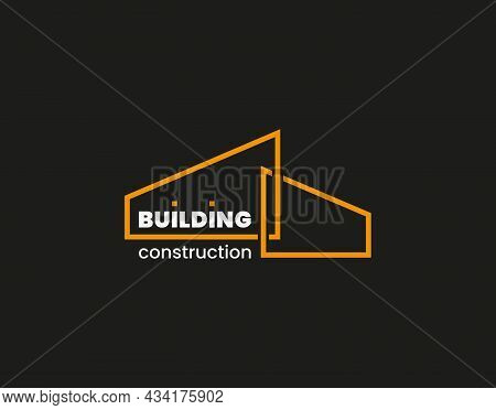 Building Construction Logo Template. Modern Architecture Emblem. Stock Vector Illustration.