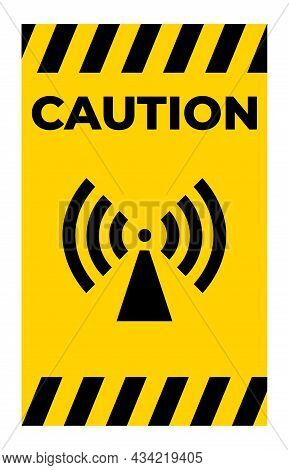Beware Non-ionizing Radiation Symbol Sign Isolate On White Background,vector Illustration