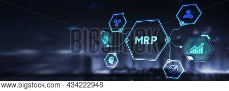 Mrp Material Requirement Planning Manufacturing Industry Business Process Automation.3d Illustration