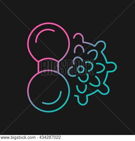 Manual Massage Balls Gradient Vector Icon For Dark Theme. Spikey Balls. Massaging To Reduce Muscle S