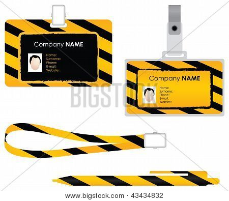 Nom de balise pour carte d'identité - Design spécial