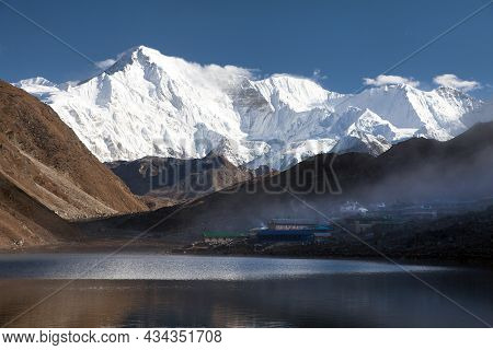 View Of Mount Cho Oyu And Gokyo Lake Or Dudh Pokhari, Three Passes Trek And Cho Oyu Base Camp Trek, 