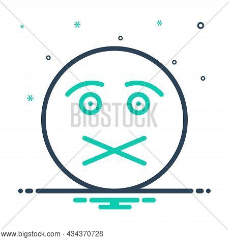 Mix Icon For Silence Taciturnity Don't-tell Shut Lockfast High-necked Quiet Secret Hush Keep-quiet