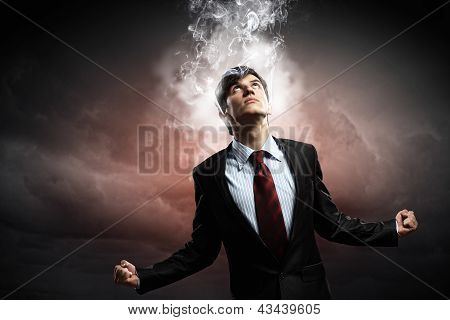 businessman in anger