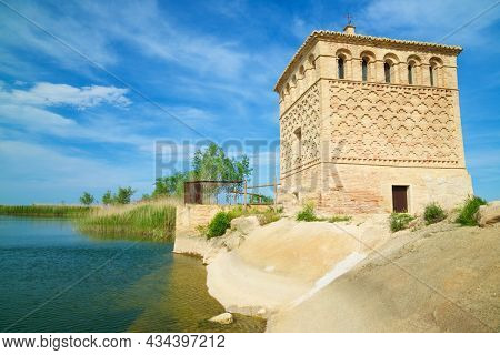 Mudejar building, named as Casa de la Estanca, used for agricultural works, in Borja, Zaragoza Province, Aragon in Spain.