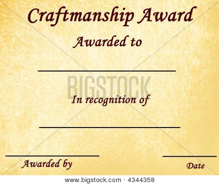 Craftmanship Award