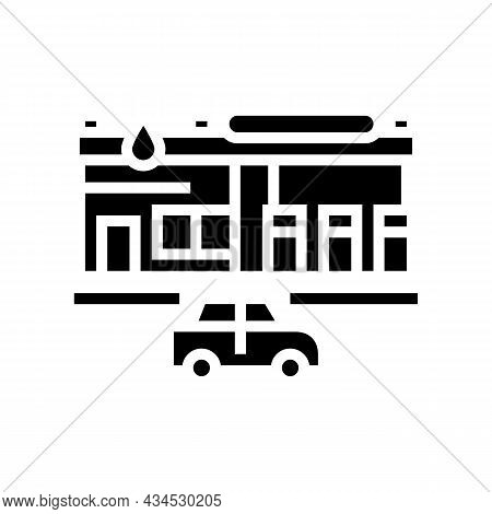 Flammable Sign Glyph Icon Vector. Flammable Sign Sign. Isolated Contour Symbol Black Illustration