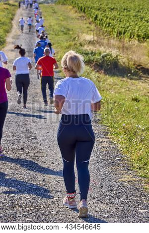 September 26, 2021: Romania, Marcea, Running Competition Edition No. One. Promotion Of Sport At Loca