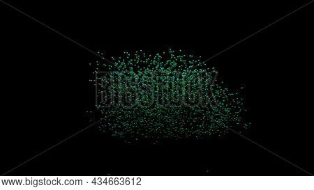 Motivational Animation Text Formed By Flying Tiny Colorful Particles On A Black Background. Design. 