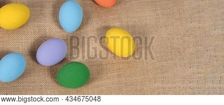 Easter Eggs Or Color Egg. Multi-colorful Of Easter Eggs