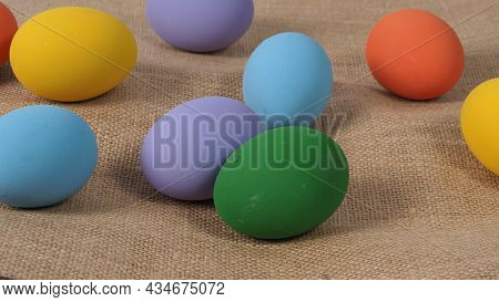 Easter Eggs Or Color Egg. Multi-colorful Of Easter Eggs