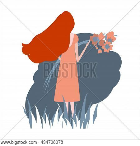 Happy Women Young Girl Minimalism Abstract Trendy