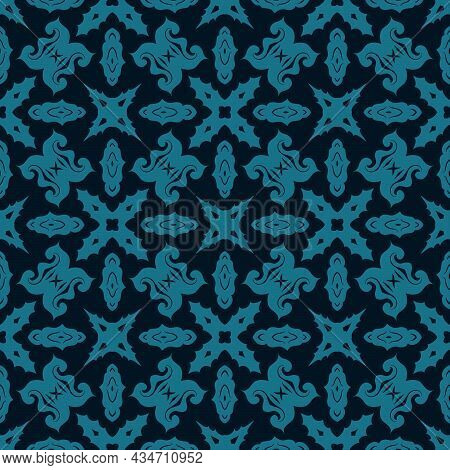 Batik Seamless Background. Songket Pattern Ornament With Vintage Style