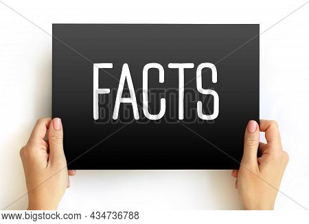 Facts - Text On Card, Concept Background